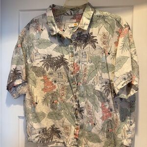 Marine Layer Linen Women's Tropical Print Crop Top